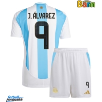 Argentina Julian Alvarez #9 Hjemmedraktsett Barn Copa America 2024 Kortermet (+ Korte bukser)